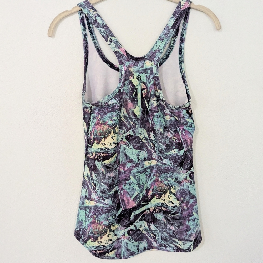 Lululemon Studio Racerback Tank Top Stretch Iridescent Multi Colorful 6 - Picture 6 of 7